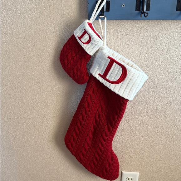 St. Nicholas Square Other - St. Nicholas Square Red and White Knit Stocking Set